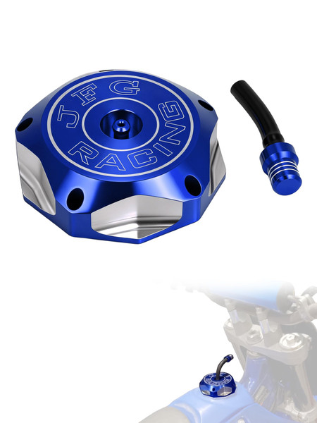 JFG RACING Dirt Bike Billet Gas Fuel Tank Cap & Vent Hose for YZ85 125 250