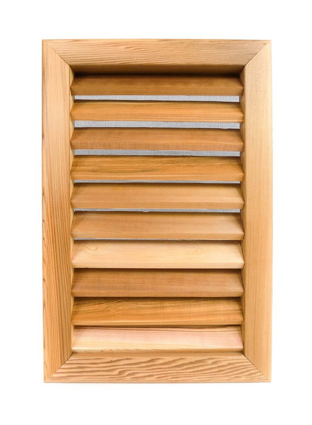 Miller Shingle Rectangle Clear Cedar Vent, Flush Mount - 12 inch x 18 inch
