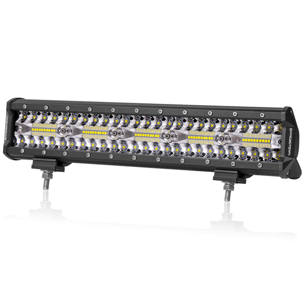 OFFROADTOWN 15 Inch 300W LED Light Bar, White, Aluminum, IP68 Waterproof, Suitable for Off-Road Vehicles, UTVs, ATVs, Trucks, Boats