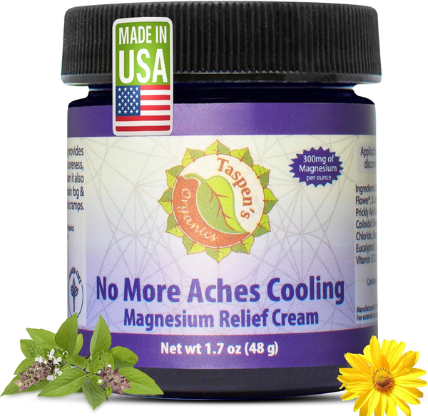 Taspen’S Organics Magnesium No More Aches Cooling Cream – Topical Magnesium Crea