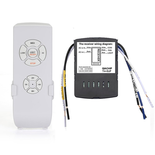 QIACHIP Small Size Ceiling Fan Light Wireless Remote Control Receiver Kit
