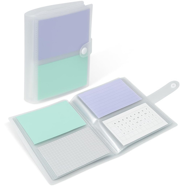 Jactales 3x5 Index Card Holder Organizer, 50 Sheets, Stores Up to 200 Cards