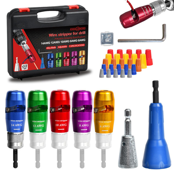 ANGELSWORD 5 Electric Wire Stripper for Drill,Wire Twister,Electrical Tool