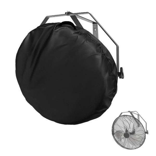 Sobana Wall Mount Fan Cover, Fits 18 Inch 20 Inch Industrial Fan and Pedestal Fan, 600D Heavy Duty Waterproof Dustproof Wall Mounted Industrial Fans Cover,Black