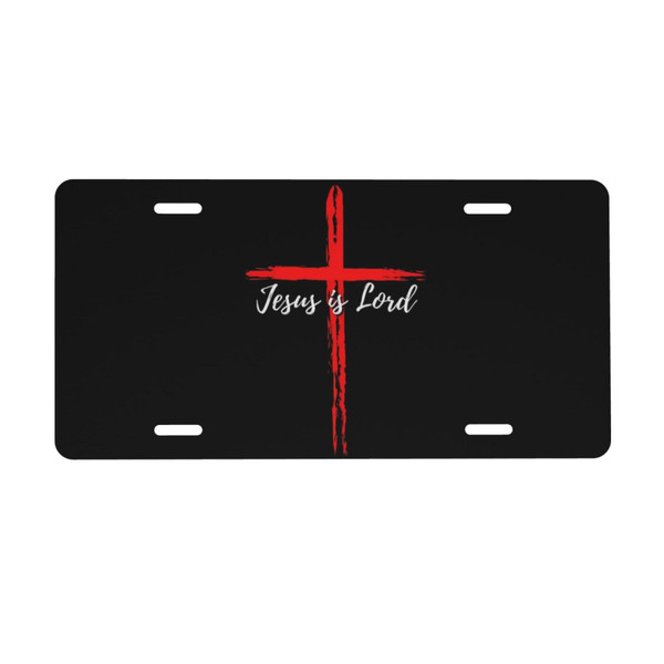 MAZACUIR Jesus License Plate Cross, Front License Plate for Women 6"X12"