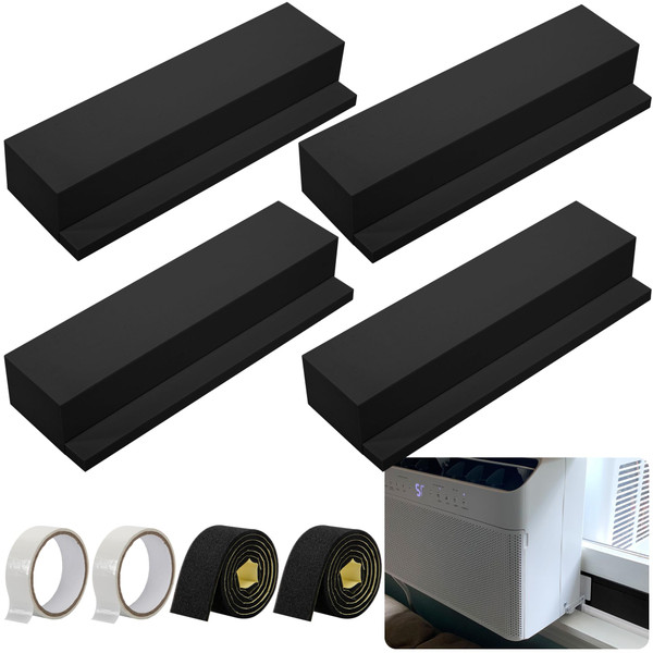 moonoom 4 Pack Air Conditioner Foam Block, Window AC Side Foam Block Kit