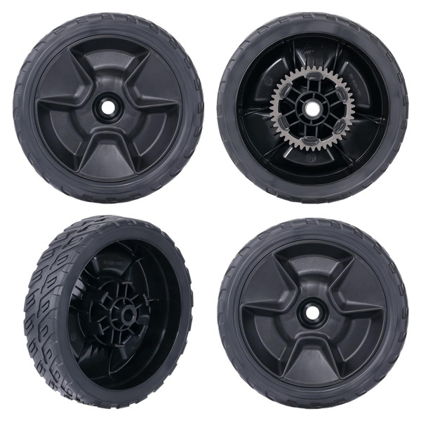 CheeMuii 4Pcs HRN216 Lawn Mower Rear & Front Wheels for Honda HRN216 Mower