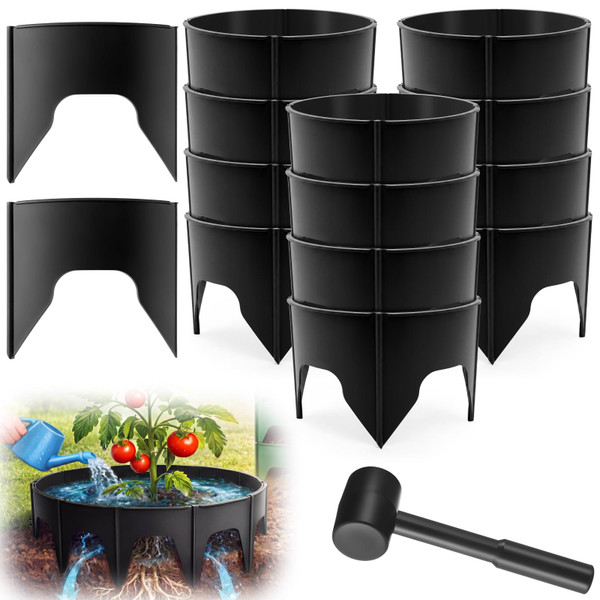 Innconee 50 Pcs 50 Pcs Planting Grow Rings, Black