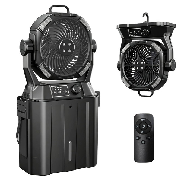 Wilody Portable Misting Fan Rechargeable with Remote Control