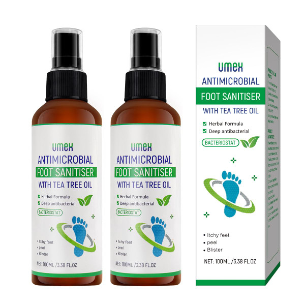 Jonider Umex 2PCS Tea Tree Oil Foot Spray for Foot & Shoe Freshness