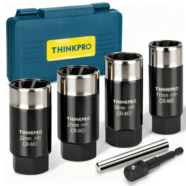 Thinkpro Locking Lug Nut Removal Tool 6 Pieces Deep Lug Nut Extractor Set