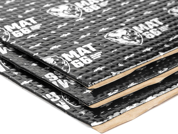 MAT66 ProBlack 80 mil 10 sqft Car Sound Deadening Mat, Butyl Automotive Sound Deadener, Vehicle Audio Sound Insulation and Dampening Material