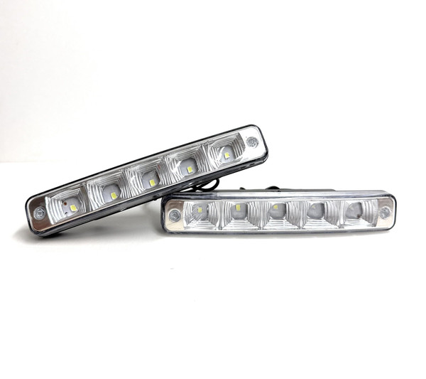 Premium DRL 5 LED X 2 Daytime Running Light Fog Light Lamp(Universal Fit for all Vehicles)