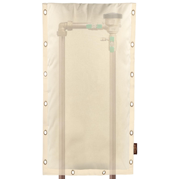 Angooni 18" W x 34" H Beige Backflow Preventer Cover, 3-Way Opening