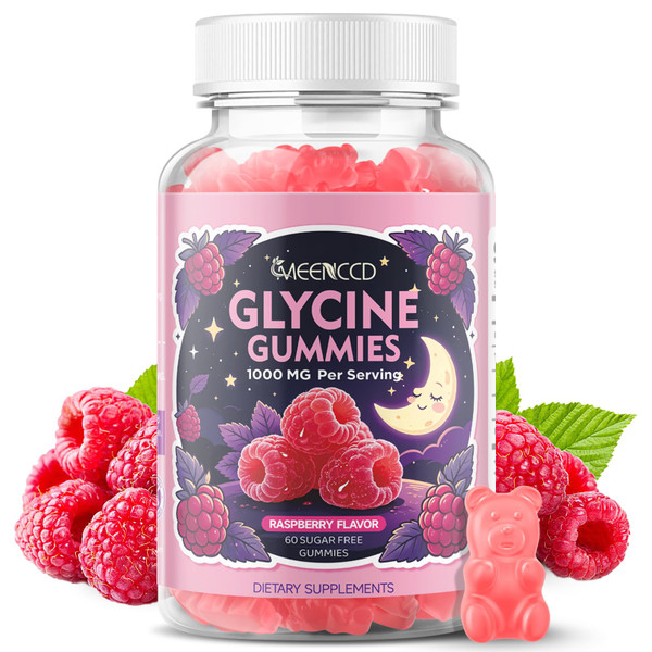 Glycine Gummies 1000mg, Glycine Supplement for Relaxation and Nerve Support