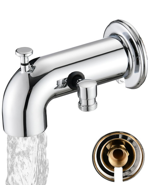 LOCALAND Tub Spout with Diverter, Bathtub Spout for Hand Shower,Chrome Plated