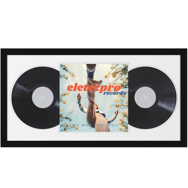 eletecpro LP Record Frame, Double Display, Black, 16x32, Pack of 1