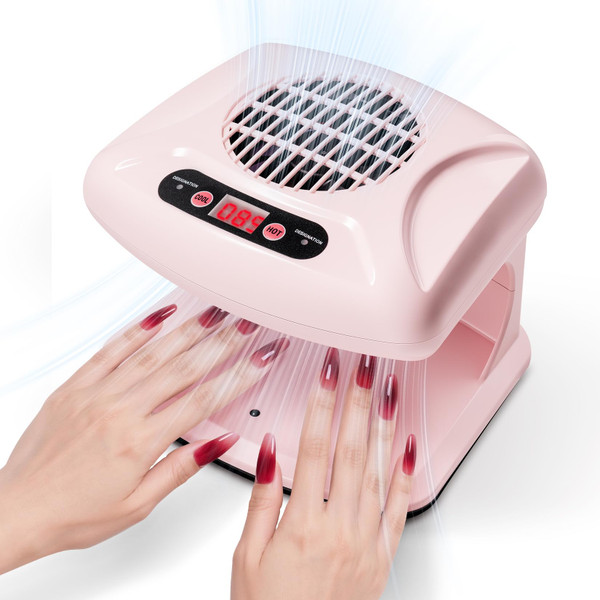 LXIANGN 300W Warm Cool Wind Air Nail Dryer for Regular Polish,Pink