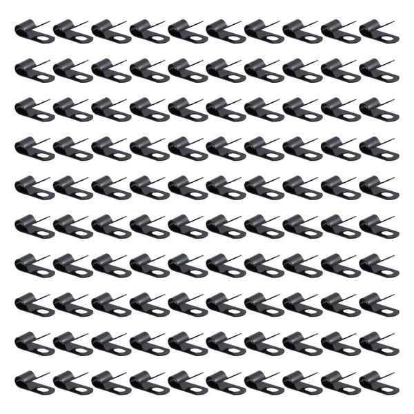 Oedema 100Pcs Wire Fence Clips Black Fencing Mounting Clamp Clip