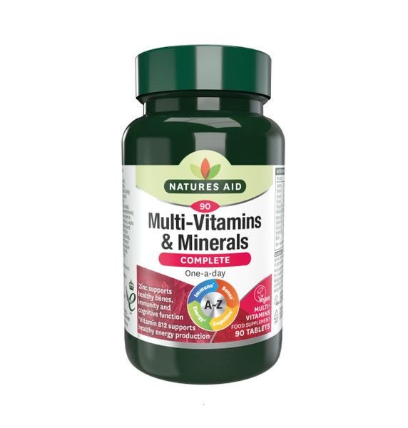 Natures Aid Multivitamins & Minerals Vitamin Supplement – 90 Tablets