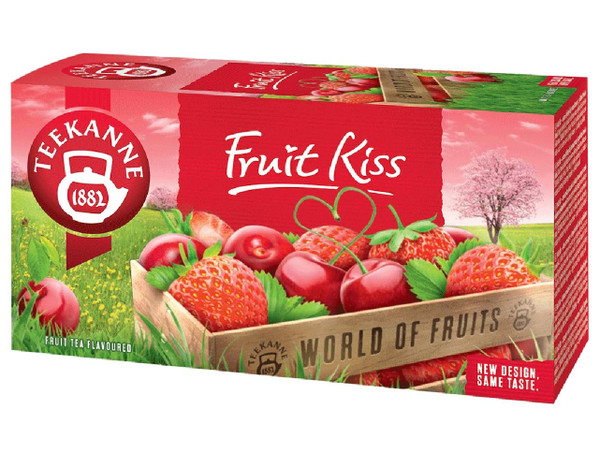 Teekanne Fruit Kiss Sweet Cherries & Strawberries Infusion Tea, 20 Tea Bags
