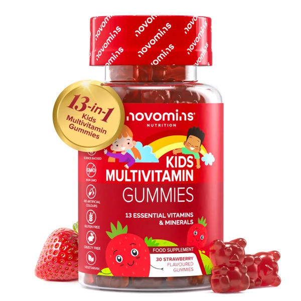 Kids Multivitamin Gummies | 13 Kids Vitamins | 30 Gummies | Novomins