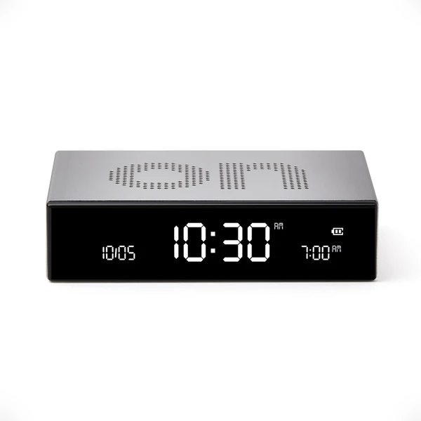 Lexon FLIP Premium LCD Alarm Clock (Aluminium Poli)