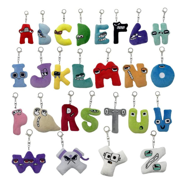 Letters Plush,26 Pcs letters Plush Toys,Fun Stuffed letters Plush Figure Dolls Funny Plush Toy Gift for kids and Fans (4 inch)