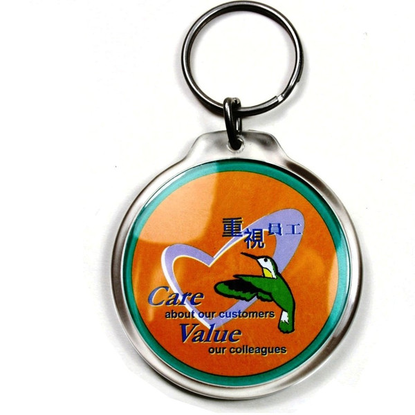 10 Large Round Blank Photo Keyrings 45 mm Diameter Insert 96506