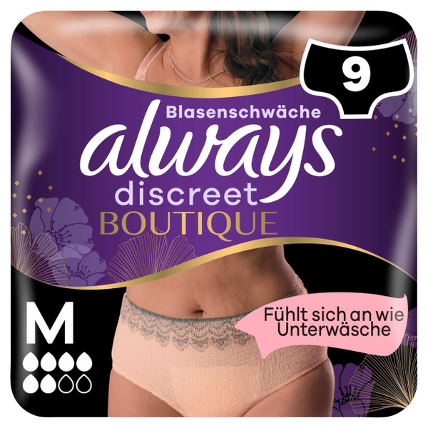 Always Discreet Boutique Incontinence Pants Plus Medium Peach 9pk
