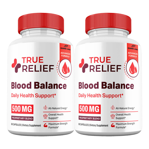 Shark Labs (2 Pack) True Relief Balance Capsules, All Natural Blood Premium Formula Support, Maximum Strength Vitamin, True Relief Glyco Supplement Vitamin Pills