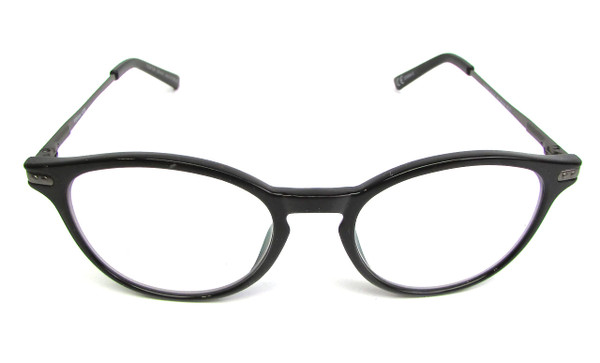 Foster Grant McKay Multifocus Round Reading Glasses Black (Black, 1.50)