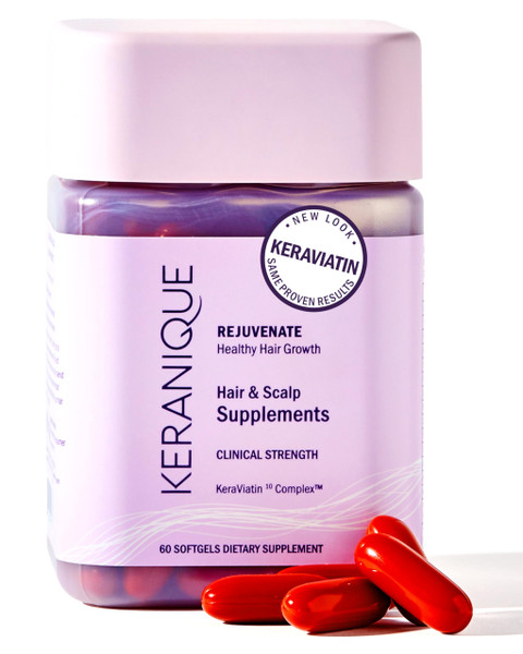 Keranique KeraViatin Hair & Scalp Health Supplement, Clinical Strength, Biotin, Vitamin B, 120 Softgels-60 Count (Pack of 2)