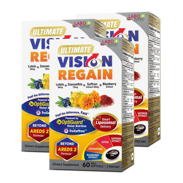LABO Nutrition Ultimate VisionREGAIN Lutein Zeaxanthin Saffron - 3 Pack