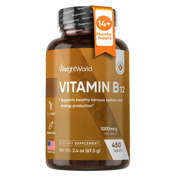 WeightWorld Vitamin B12 Methylcobalamin 1000mcg | 1+ Year Supply, Non-GMO