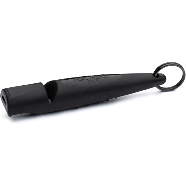 ACME Alpha 211.5 Professional Dog Training Whistle with Enhanced Ergonomic Grip. BPA-Free Plastic. 110 dBA. Long Range. Standardized Frequency. Weatherproof. Made in the UK (Black)