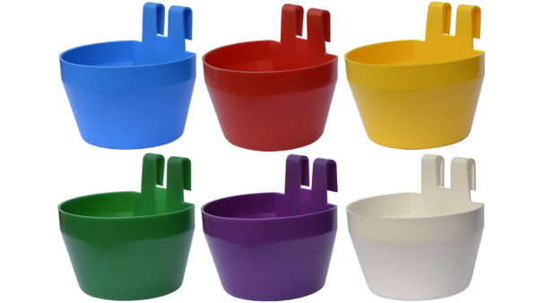 Supa Supa Poultry Cage Cups/Galley Cups/Aviary Cups For Birds, Multi-Coloured, 12 Count