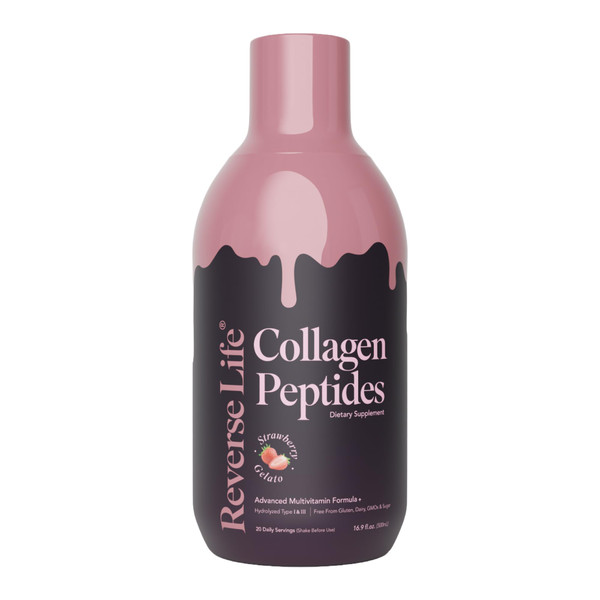 Reverse Life Strawberry Gelato Collagen 500ml, Skin, Hair & Nails