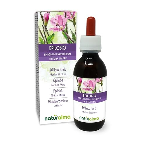 Naturalma Willow herb or Fireweed (Epilobium parviflorum) herb Alcohol-Free Tincture - 120 ml Liquid Extract in Drops - Herbal Supplement - Vegan
