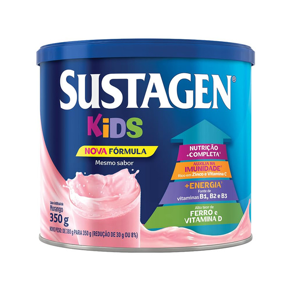 Food Supplement Sustagen Kids Strawberry Tin 380g, 13.4 Ounce (Pack of 1) (Modelo Padrão)