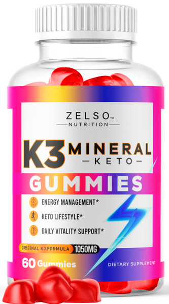 K3 Mineral Keto Gummies - Keto K3 Mineral Gummies, K3 Mineral Advanced Formula Gummies - K3 Vitamin Supplement, Keto ACV Gummies K3 Mineral Gummy - 60 Gummies for 1 Month