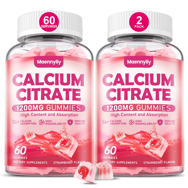 Calcium Citrate Gummies 1200 mg for Adults - Ultimate Absorption Calcium