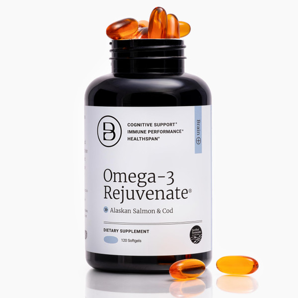 BIG BOLD HEALTH Omega-3 Rejuvenate Wild Alaskan Fish Oil Supplement with PRMs ⎹ EPA, DHA, & DPA Fatty Acids ⎹ Vitamins A and D to Support Immune Balance & Brain Wellness (120 Softgels)