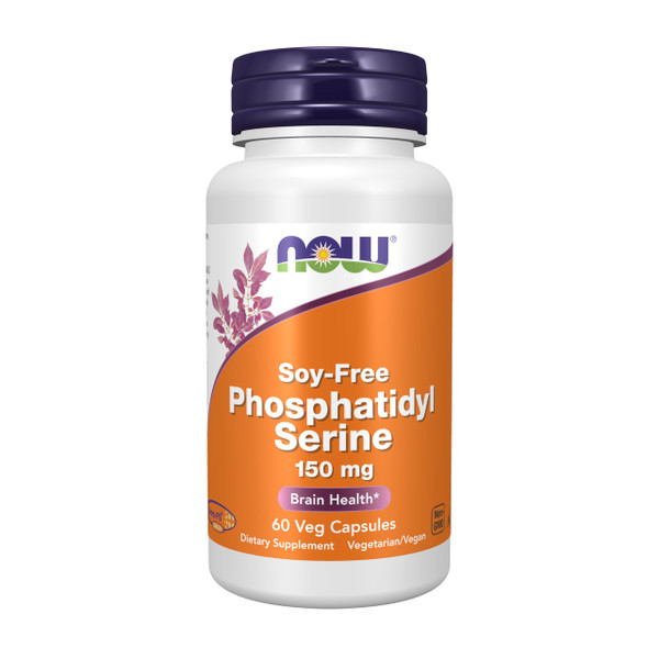 NOW Foods Supplements, Soy-Free Phosphatidyl Serine (150mg), Brain Health*, 60 Veg Capsules