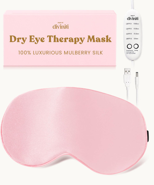 DiviniTi Heated Eye Mask - Moist Heat Warming Compress for Dry Eye Relief & Stye Treatment