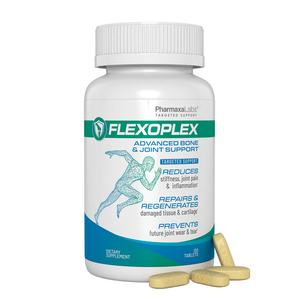 FLEXOPLEX Advanced Bone & Joint Support Supplement for Men & Women | Promote Healthy Function & Discomfort Relief | Enhance Cartilage Flexibility & Range of Motion - 120 Tablets (Pack of 1)