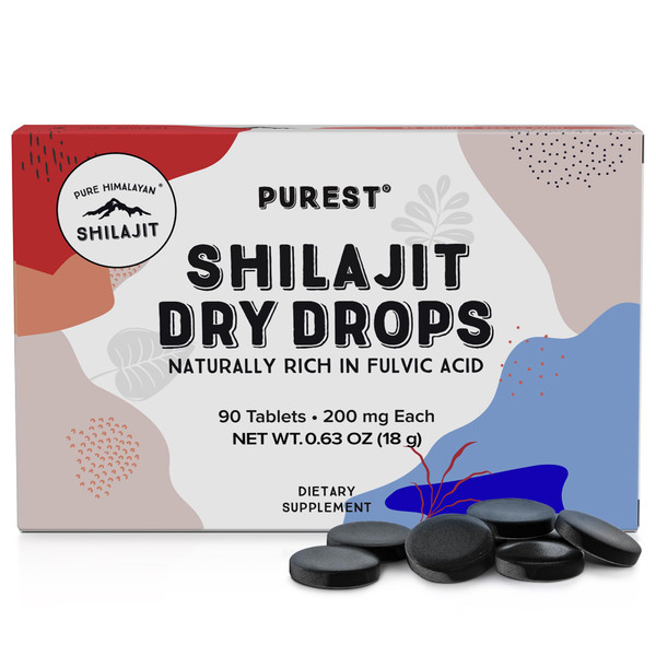 Pure Himalayan Shilajit | 100% Pure Natural Shilajit Grade A Max Potency 85+ Trace Minerals & Fulvic Acid | 3rd Party US Lab Tested | Altai Tablets | 18g (90ct)
