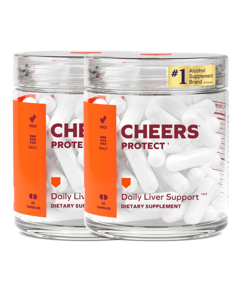 Cheers Protect | Daily Liver Supplement | DHM + L-Cysteine | 60 Doses