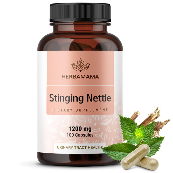 HERBAMAMA Stinging Nettle Root Capsules - Urinary Tract Support