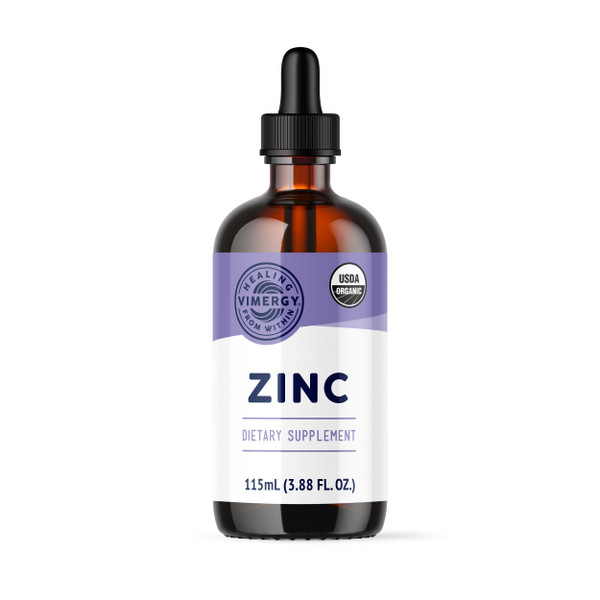VIMERGY Liquid Zinc 7.5mg, Organic Immune Support, 115 mL, 57 Servings